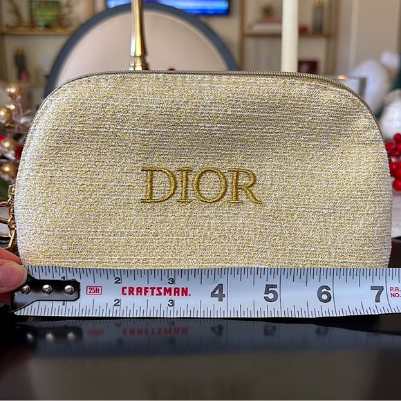 Dior 2024 Holiday Gold Cosmetic Pouch Limited Edition - Picture 5 of 10